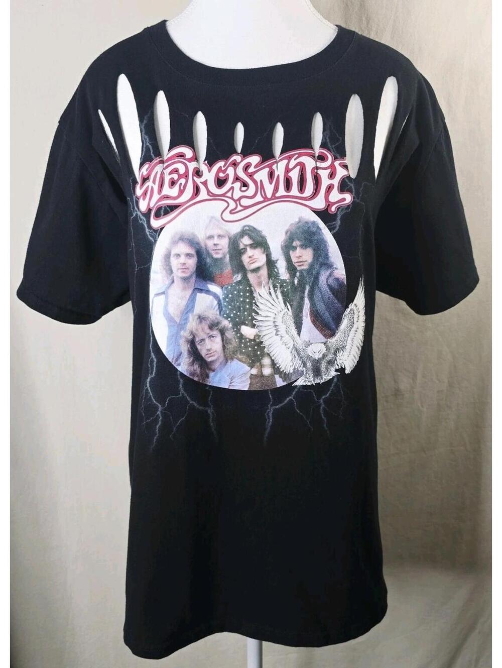 Aerosmith Rag Doll Graphic T Shirt Black 2017 Women’s 1X Rock Band Tee Excellent